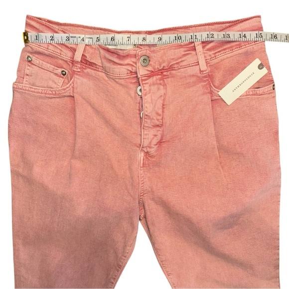Pilcro Letterpress Anthropologie Mid Rise Blush  Acid Wash Jeans Sz 28 NWT - Picture 9 of 12